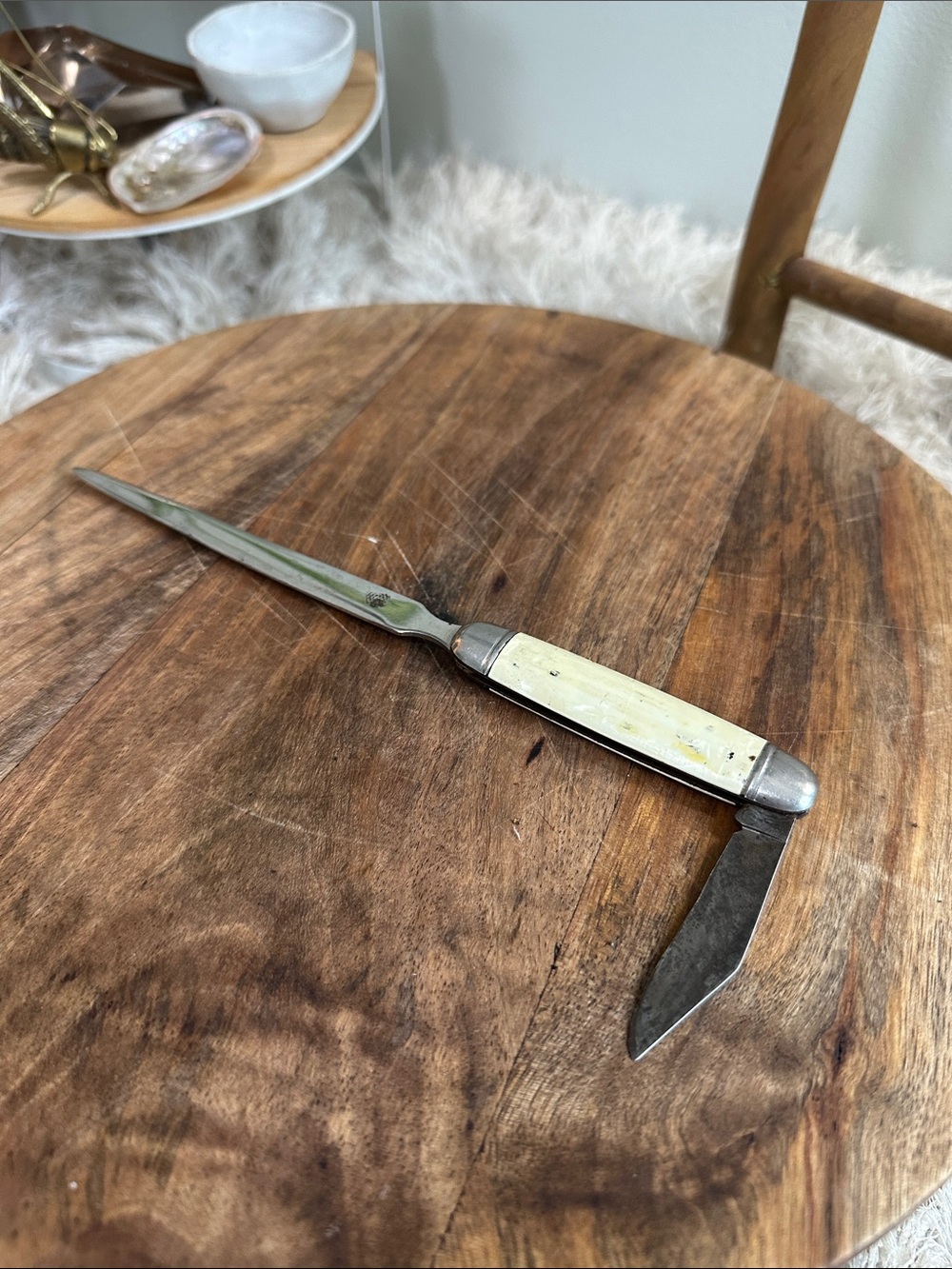 Vintage US Imperial Letter Opener With Folding Blade As Is